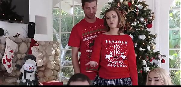  Step-Sis Fucked By Her Brother During Family Christmas Pictures